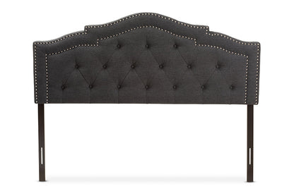 Baxton Studio Edith Modern and Contemporary Dark Grey Fabric King Size Headboard