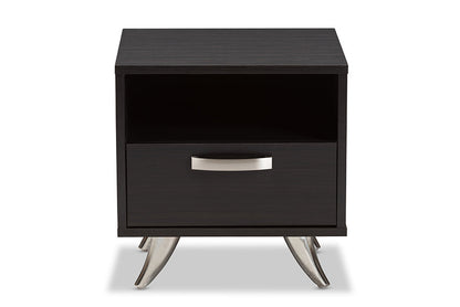 Baxton Studio Warwick Modern and Contemporary Espresso Brown Finished Wood End Table