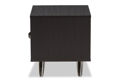 Baxton Studio Warwick Modern and Contemporary Espresso Brown Finished Wood End Table