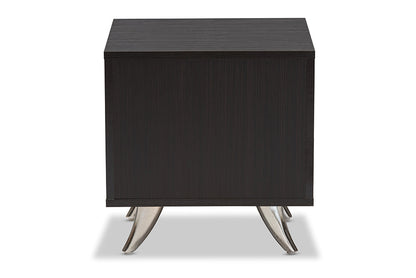 Baxton Studio Warwick Modern and Contemporary Espresso Brown Finished Wood End Table