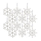 Jeweled Metal Snowflake with Ribbon Hanger (Set of 12)