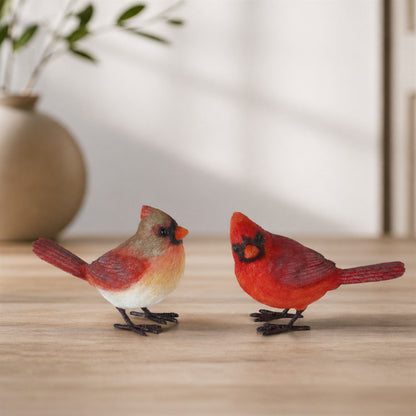 Cardinal Bird Figurine (Set of 4)