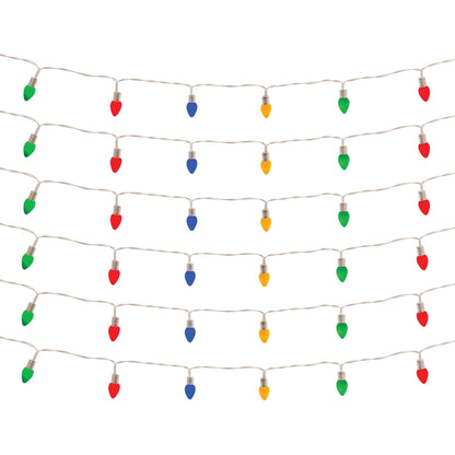 LED Lighted Strand with Classic Bulb Design (Set of 6 Strands)