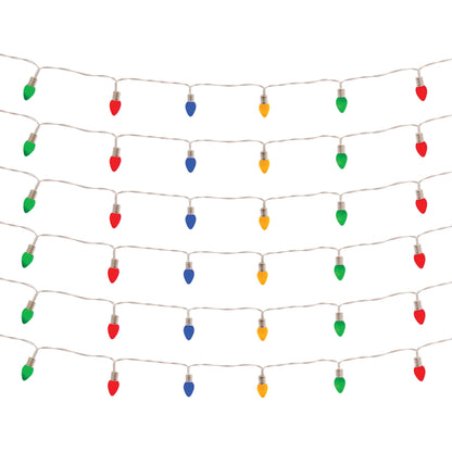 LED Lighted Strand with Classic Bulb Design (Set of 6 Strands)