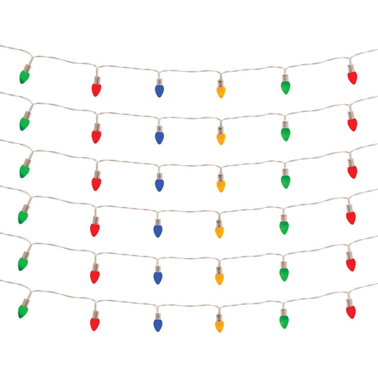 LED Lighted Strand with Classic Bulb Design (Set of 6 Strands)