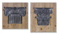 Vintage Pillar Design Wall Plaque (Set of 2)