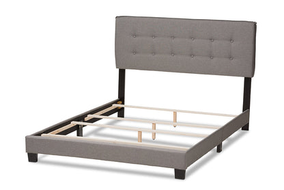 Baxton Studio Audrey Modern and Contemporary Light Grey Fabric Upholstered Full Size Bed