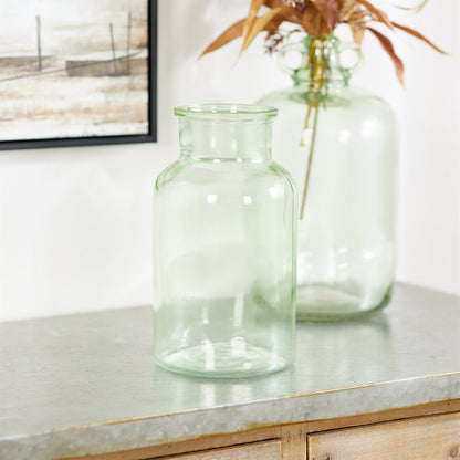 Sage Green Glass Vase 10.24"H