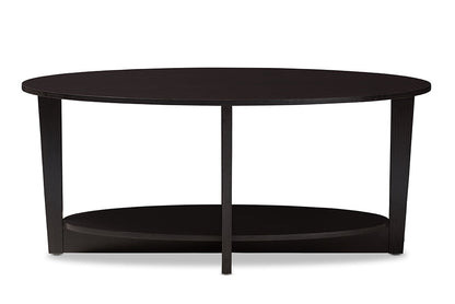 Baxton Studio Jacintha Modern and Contemporary Wenge Brown Finished Coffee Table