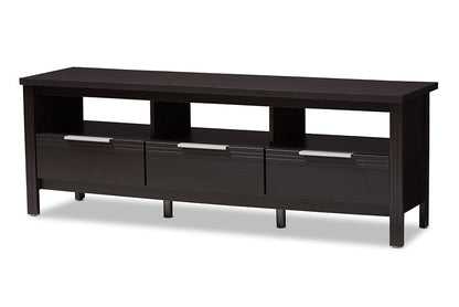 Baxton Studio Elaine Modern and Contemporary Wenge Brown Finished TV Stand