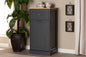 Baxton Studio Marcel Farmhouse and Coastal Dark Grey and Oak Brown Finished Kitchen Cabinet