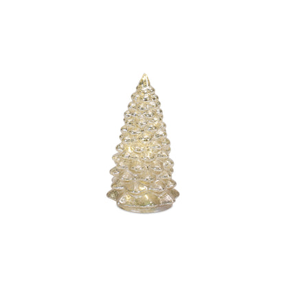 LED Lighted Mercury Glass Holiday Tree DŽcor (Set of 4)