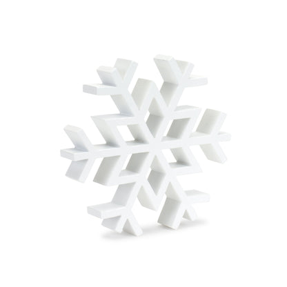 Traditional White Wood Cut Out Snowflake DŽcor (Set of 12)