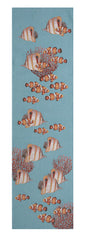 Exotic Fish Blue French Table Runner