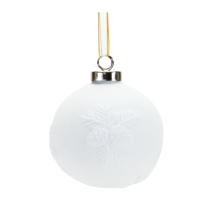 Porcelain Pine Cone Ball Ornament (Set of 6)