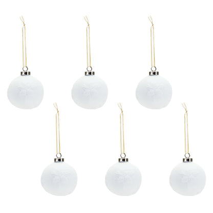 Porcelain Pine Cone Ball Ornament (Set of 6)
