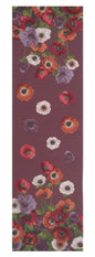 Anemones Purple  French Table Runner