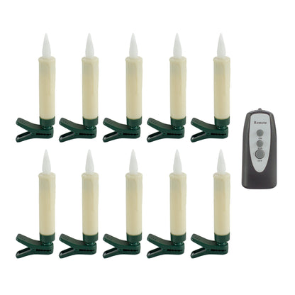 LED FIA Flame Clip-on Candle Taper or Suction Cup (Set of 10)