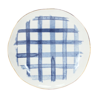 Coastal Tie-Dye Design Ceramic Plate (Set of 4)