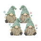 Stone Garden Gnome Figurine with Flower Stem Accent (Set of 4)