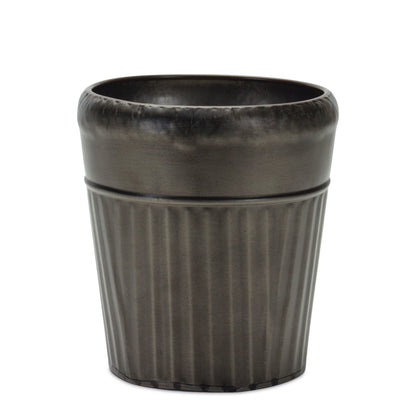 Pewter Metal Planter with Tapered Design (Set of 3)