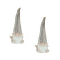 Modern Terra Cotta Gnome Figurine with Marble Finish (Set of 2)