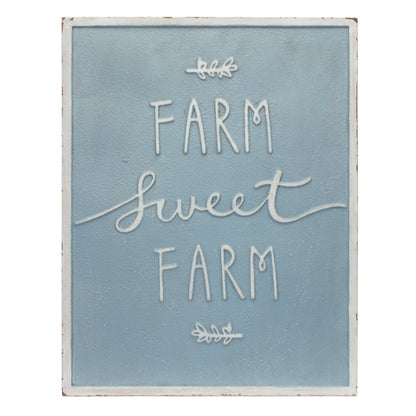 Metal Farm Life Sentiment Sign (Set of 2)