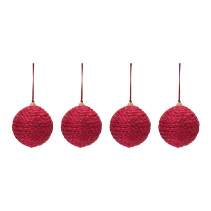 Jute Ball Ornament (Set of 4)