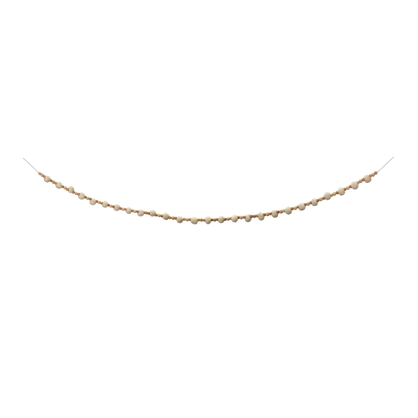Wood Beaded String Garland (Set of 2)