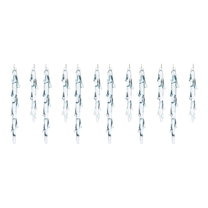 Melted Glass Icicle Drop Ornament (Set of 12)