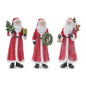 Glitter Santa Figurine with Pine Accent (Set of 3)