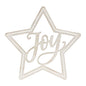 Beaded Wood Star with Joy Sentiment (Set of 2)