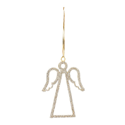 Jeweled Angel Outline Ornament (Set of 12)