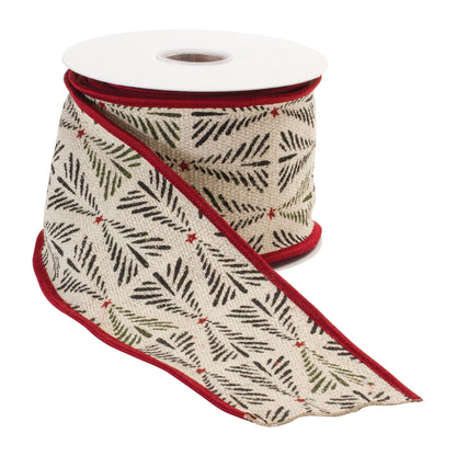 Wired Cotton Ribbon 4" x 5 yds.
