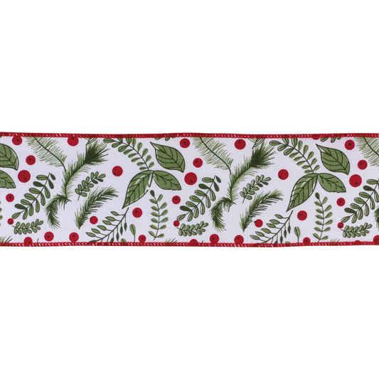 Wired Cotton Ribbon 4" x 10 yds.