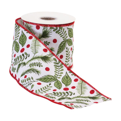 Wired Cotton Ribbon 4" x 10 yds.