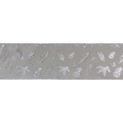 Wired Polyester Ribbon 4" x 5 yds. (Set of 2)
