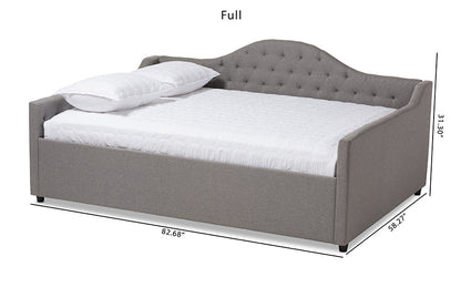 Baxton Studio Eliza Modern and Contemporary Grey Fabric Upholstered Full Size Daybed