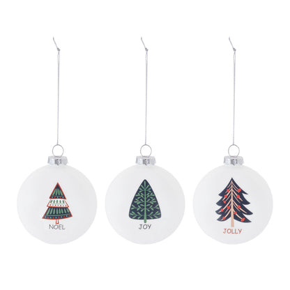 Tree Sentiment Ball Ornament (Set of 6)