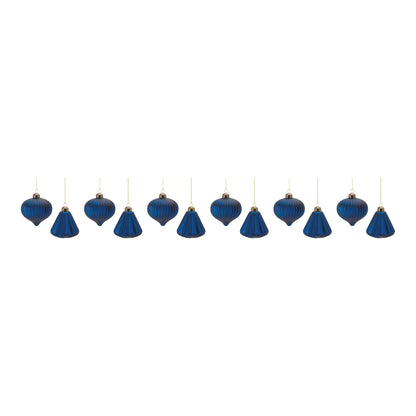 Ribbed Glass Ornament (Set of 12)