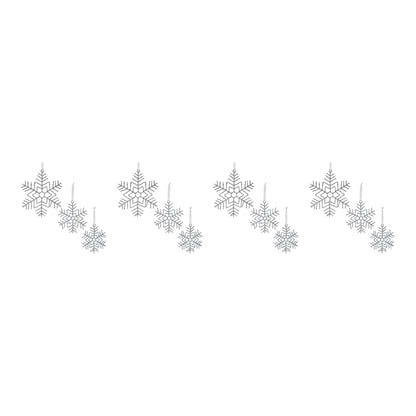 Glittered Wire Snowflake Ornament (Set of 12)