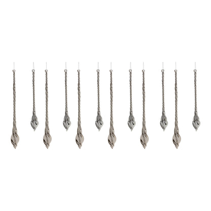 Swirl Glass Drop Ornament (Set of 12)