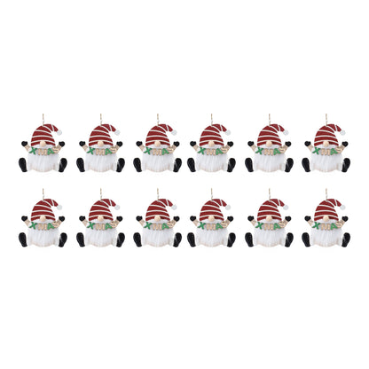 Wood Gnome Ornament (Set of 12)