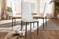 Baxton Studio Blaise Modern and Contemporary White Faux Leather Upholstered Dining Chair (Set of 4)