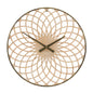 Round Lattice Wood Wall Clock 23.75"D