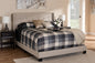 Baxton Studio Lisette Modern and Contemporary Beige Fabric Upholstered King Size Bed