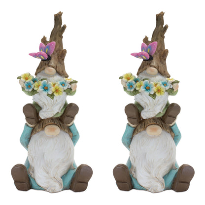 Tree Trunk Gnome Stack (Set of 2)
