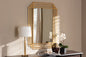 Baxton Studio Kalinda Art Deco Antique Gold Finished Rectangular Accent Wall Mirror