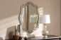 Baxton Studio Isidora Art Deco Antique Silver Finished Accent Wall Mirror