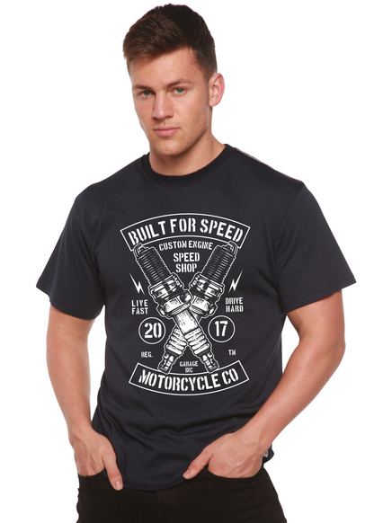 Built For Speed Men's Bamboo Viscose/Organic Cotton Short Sleeve Graphic T-Shirt
